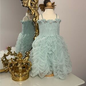 Ooh! La, La! Couture Light Green Ruffled Dress